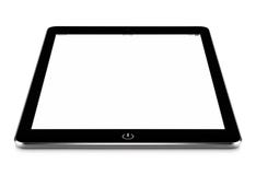 Angled front view of black tablet pc with blank screen mockup li royalty free stock images Angled front view of black tablet pc with blank screen mockup li royalty free stock images