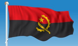 angola flagę royalty ilustracja angola flagę royalty ilustracja
