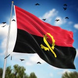 angola flagę royalty ilustracja angola flagę royalty ilustracja
