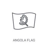 Angola flaga ikona Modny Angola flagi logo pojęcie na białym backg ilustracji Angola flaga ikona Modny Angola flagi logo pojęcie na białym backg ilustracji