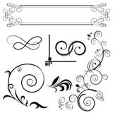 Angoli decorati, strutture & turbinii isolati su fondo bianco illustrazione vettoriale Angoli decorati, strutture & turbinii isolati su fondo bianco illustrazione vettoriale