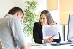 Angry boss scolding to an employee royalty free stock images Angry boss scolding to an employee royalty free stock images