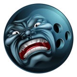 Angry Bowling Ball Sports Cartoon Mascot royalty free illustration Angry Bowling Ball Sports Cartoon Mascot royalty free illustration
