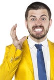 Angry businessman shows his emotions royalty free stock photography Angry businessman shows his emotions royalty free stock photography