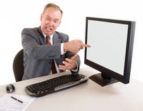 Angry Middle Aged Businessman stock image Angry Middle Aged Businessman stock image