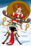 Angry Santa Claus Christmas Sleigh Exhausted Reindeer