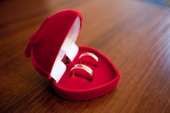 Anillos de bodas en un rectángulo foto de archivo libre de regalías Anillos de bodas en un rectángulo foto de archivo libre de regalías
