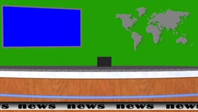 Animación Del Estudio De Las Noticias - Backgroundvideo - Pantalla Verde  Almacen De Video - Vídeo de iluminado, planeta: 133432877