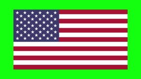 Animación 4K De La Bandera De Los Estados Unidos Sobre Fondo De Pantalla  Verde - Bandera De Los Estados Unidos De América Sobre L Almacen De Video -  Vídeo de clave, funcionario: 197135949