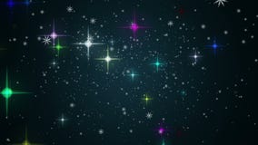 Animación maravillosa de la Navidad con las estrellas y los copos de nieve, lazo HD 1080p Animación maravillosa de la Navidad con las estrellas y los copos de nieve, lazo HD 1080p