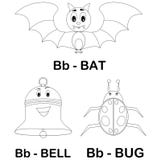 Animal alphabet B for bat stock vector. Illustration of element - 13747370