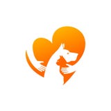 Animal doméstico y veterinario Logo, grupo animal del amante stock de ilustración Animal doméstico y veterinario Logo, grupo animal del amante stock de ilustración