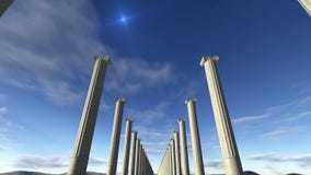 Animated ancient greek columns Loop-able 4K