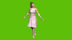 15- Animated Cartoon Model on Green Background Stock Footage - Video of  fashion, beauty: 141904932