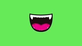 Animated Red Vampire Mouth on a Green Background. Stock Video - Video of head, bright: 198387459 Animated Red Vampire Mouth on a Green Background. Stock Video - Video of head, bright: 198387459
