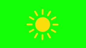 Animated sun energy icon. Animation, pictogram, motion graphics