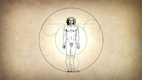 Animated Vitruvian Man by Leonardo Da Vinci royalty free illustration Animated Vitruvian Man by Leonardo Da Vinci royalty free illustration
