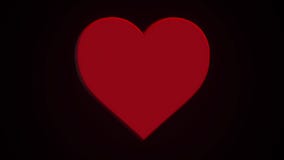 Animatie van een roterend rood hart op een zwarte achtergrond Concept liefde stock video Animatie van een roterend rood hart op een zwarte achtergrond Concept liefde stock video