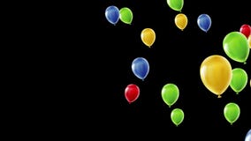 animation 3D des ballons rouges, bleus, jaunes et verts en hausse illustration stock animation 3D des ballons rouges, bleus, jaunes et verts en hausse illustration stock