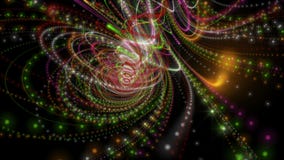 Animation futuriste avec l'objet rougeoyant de rayure de particules dans le mouvement lent, 4096x2304 boucle 4K Animation futuriste avec l'objet rougeoyant de rayure de particules dans le mouvement lent, 4096x2304 boucle 4K