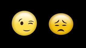 Animation of Happy and Sad Emoji Emoticon Icons on Black Background Stock  Video - Video of graphic, business: 232159747