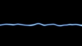 Animation of Light Blue Line Effect with Sound Waves Oscillating on Black  Background Stock Video - Video of digital, background: 168573679