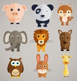 Animaux drôles de bande dessinée Ensemble de caractères de conte de fées illustration libre de droits Animaux drôles de bande dessinée Ensemble de caractères de conte de fées illustration libre de droits