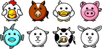 Animaux ronds 01 illustration libre de droits Animaux ronds 01 illustration libre de droits
