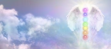 Anioła Reiki skrzydła Chakra Vortexes i Siedem