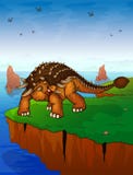 Ankylosaurus sur le fond de la mer illustration libre de droits Ankylosaurus sur le fond de la mer illustration libre de droits