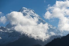 Annapurna south mountain peak at Ghorepani village, Annapurna, P stock photos Annapurna south mountain peak at Ghorepani village, Annapurna, P stock photos