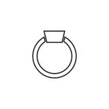 Anneau de Ring With Diamond Icon, de fiançailles et de mariage Conception de schéma, dirigent l'illustration plate illustration libre de droits Anneau de Ring With Diamond Icon, de fiançailles et de mariage Conception de schéma, dirigent l'illustration plate illustration libre de droits