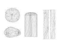 Anneaux d'arbre de vecteur et panneaux de bois de construction illustration stock Anneaux d'arbre de vecteur et panneaux de bois de construction illustration stock