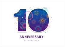 Anniversary fireworks and celebration background, number and firecracker, vector design and illustration vector illustration Anniversary fireworks and celebration background, number and firecracker, vector design and illustration vector illustration