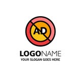 Annonce, bloc d'annonce, publicité, la publicité, affaires Logo Template de bloc couleur plate illustration stock Annonce, bloc d'annonce, publicité, la publicité, affaires Logo Template de bloc couleur plate illustration stock