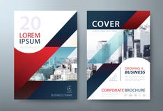 Red and Dark blue Annual report brochure flyer design, Leaflet presentation, book cover templates, layout in A4 size. vector.