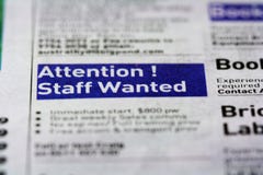 Annuncio di job - personale carente immagine stock libera da diritti Annuncio di job - personale carente immagine stock libera da diritti