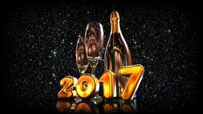 Ano novo feliz 2017 ilustração do vetor Ano novo feliz 2017 ilustração do vetor
