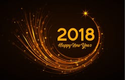 Ano novo feliz 2018 ilustração do vetor Ano novo feliz 2018 ilustração do vetor