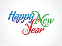 Ano novo feliz artístico - ilustração do vetor ilustração stock Ano novo feliz artístico - ilustração do vetor ilustração stock