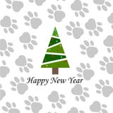 Ano novo feliz 2018 Paw Print Background Ilustração do vetor ilustração do vetor Ano novo feliz 2018 Paw Print Background Ilustração do vetor ilustração do vetor