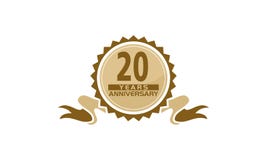 20 anos de aniversário da fita ilustração royalty free 20 anos de aniversário da fita ilustração royalty free