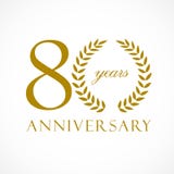80 anos de logotipo luxuoso velho ilustração stock 80 anos de logotipo luxuoso velho ilustração stock