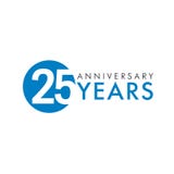 25 anos de logotipo redondo velho ilustração royalty free 25 anos de logotipo redondo velho ilustração royalty free