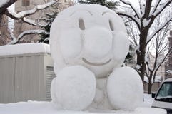 Anpaman (Japanese anime character) at Sapporo Snow Festival 2013 stock photos Anpaman (Japanese anime character) at Sapporo Snow Festival 2013 stock photos