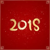 2018 ans du chien Chiffres d'or dans le style grunge sur un fond rouge avec un modèle An neuf chinois Horoscope oriental cache illustration de vecteur 2018 ans du chien Chiffres d'or dans le style grunge sur un fond rouge avec un modèle An neuf chinois Horoscope oriental cache illustration de vecteur