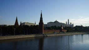Ansicht des Sommermorgens Moskaus der Kreml, timelaps stock video footage Ansicht des Sommermorgens Moskaus der Kreml, timelaps stock video footage