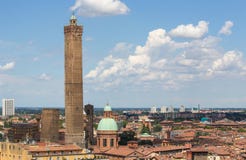 Ansicht über die historische Mitte von Bologna, Italien stockbilder Ansicht über die historische Mitte von Bologna, Italien stockbilder
