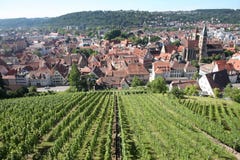 Ansichten Esslingen morgens Neckar von Schloss Burg nahe Stuttgart, Baden stockfotografie Ansichten Esslingen morgens Neckar von Schloss Burg nahe Stuttgart, Baden stockfotografie
