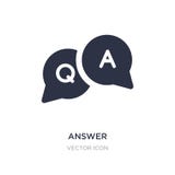 answer icon on white background. Simple element illustration from UI concept vector illustration answer icon on white background. Simple element illustration from UI concept vector illustration